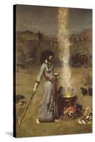 The Magic Circle-John William Waterhouse-Stretched Canvas