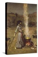 The Magic Circle-John William Waterhouse-Stretched Canvas