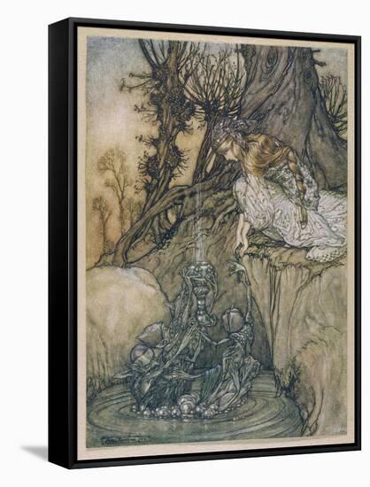 The Magic Cup-Arthur Rackham-Framed Stretched Canvas