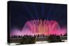 The Magic Fountain Light Show in Front of the National Palace, Barcelona.-Jon Hicks-Stretched Canvas