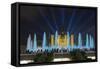 The Magic Fountain Light Show in Front of the National Palace, Barcelona.-Jon Hicks-Framed Stretched Canvas