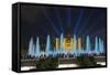 The Magic Fountain Light Show in Front of the National Palace, Barcelona.-Jon Hicks-Framed Stretched Canvas