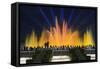 The Magic Fountain Light Show in Front of the National Palace, Barcelona.-Jon Hicks-Framed Stretched Canvas