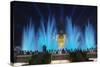 The Magic Fountain Light Show in Front of the National Palace, Barcelona.-Jon Hicks-Stretched Canvas