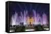 The Magic Fountain Light Show in Front of the National Palace, Barcelona.-Jon Hicks-Framed Stretched Canvas