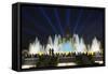 The Magic Fountain Light Show in Front of the National Palace, Barcelona.-Jon Hicks-Framed Stretched Canvas