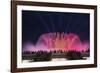 The Magic Fountain Light Show in Front of the National Palace, Barcelona.-Jon Hicks-Framed Photographic Print