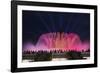 The Magic Fountain Light Show in Front of the National Palace, Barcelona.-Jon Hicks-Framed Photographic Print