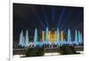 The Magic Fountain Light Show in Front of the National Palace, Barcelona.-Jon Hicks-Framed Photographic Print