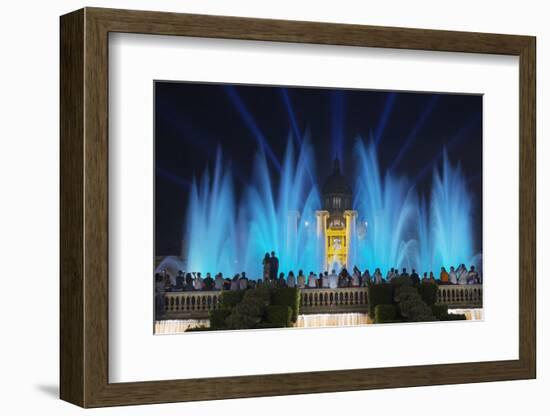 The Magic Fountain Light Show in Front of the National Palace, Barcelona.-Jon Hicks-Framed Photographic Print