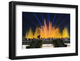 The Magic Fountain Light Show in Front of the National Palace, Barcelona.-Jon Hicks-Framed Photographic Print