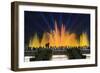 The Magic Fountain Light Show in Front of the National Palace, Barcelona.-Jon Hicks-Framed Photographic Print