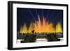 The Magic Fountain Light Show in Front of the National Palace, Barcelona.-Jon Hicks-Framed Photographic Print