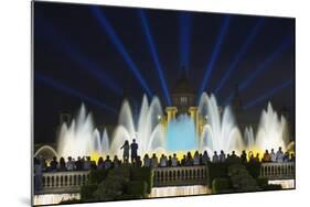 The Magic Fountain Light Show in Front of the National Palace, Barcelona.-Jon Hicks-Mounted Photographic Print