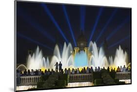 The Magic Fountain Light Show in Front of the National Palace, Barcelona.-Jon Hicks-Mounted Photographic Print