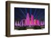 The Magic Fountain Light Show in Front of the National Palace, Barcelona.-Jon Hicks-Framed Photographic Print