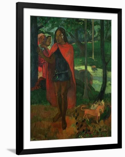 The Magician of Hiva Oa or the Marquisian Man with the Red Cape, 1902-Paul Gauguin-Framed Giclee Print