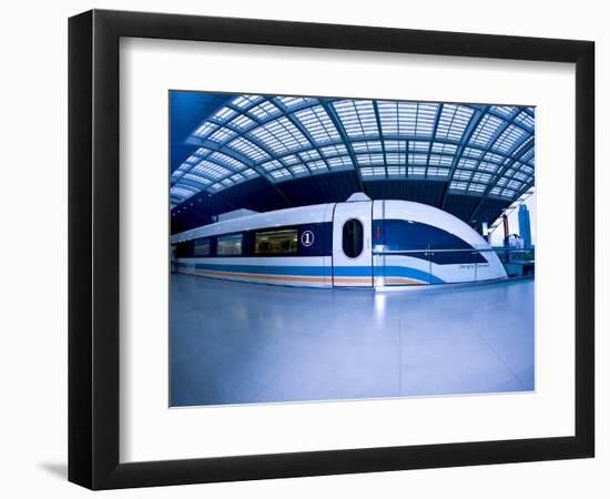 The Maglev Train, Fastest Train in the World, Shanghai, China-Miva Stock-Framed Photographic Print