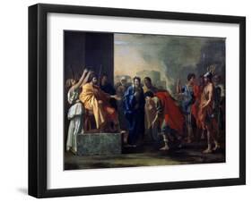 The Magnanimity of Scipio Africanus, 1640-Nicolas Poussin-Framed Giclee Print