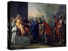 The Magnanimity of Scipio Africanus, 1640-Nicolas Poussin-Stretched Canvas