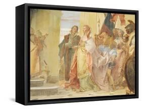 The Magnanimity of Scipio-Giambattista Tiepolo-Framed Stretched Canvas