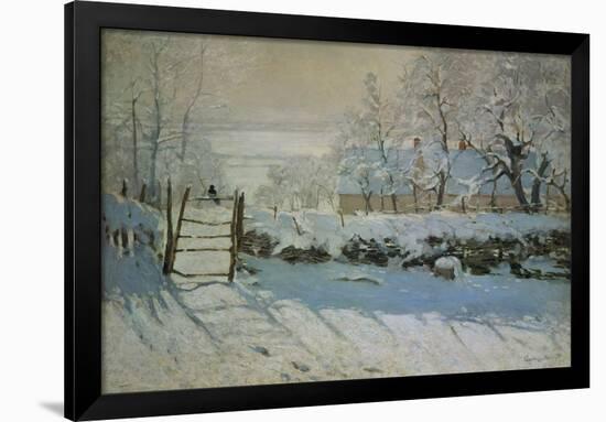 The Magpie, 1868/69-Claude Monet-Framed Giclee Print