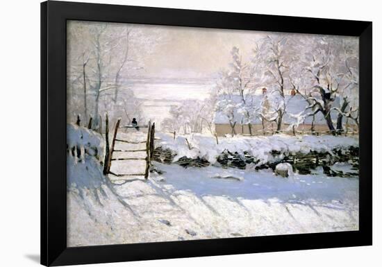 The Magpie, 1869-Claude Monet-Framed Premium Giclee Print