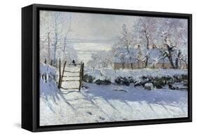 The Magpie, 1869-Claude Monet-Framed Stretched Canvas