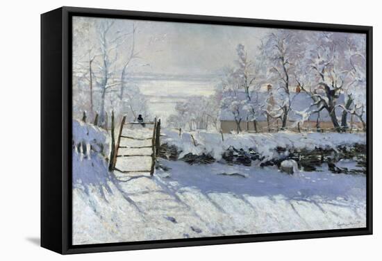 The Magpie, 1869-Claude Monet-Framed Stretched Canvas