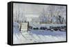 The Magpie, 1869-Claude Monet-Framed Stretched Canvas