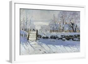 The Magpie, 1869-Claude Monet-Framed Giclee Print