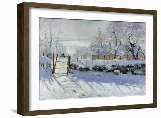 The Magpie, 1869-Claude Monet-Framed Giclee Print