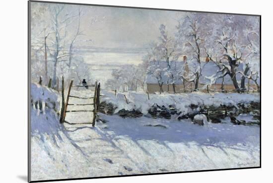 The Magpie, 1869-Claude Monet-Mounted Giclee Print