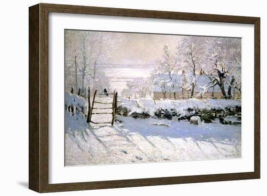 The Magpie, 1869-Claude Monet-Framed Premium Giclee Print