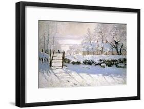 The Magpie, 1869-Claude Monet-Framed Premium Giclee Print