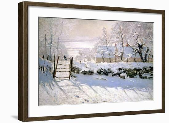 The Magpie, 1869-Claude Monet-Framed Premium Giclee Print