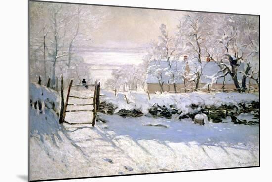 The Magpie, 1869-Claude Monet-Mounted Premium Giclee Print