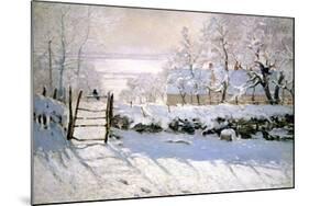 The Magpie, 1869-Claude Monet-Mounted Premium Giclee Print