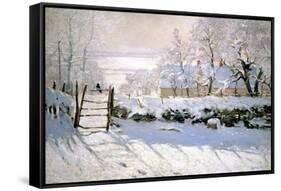 The Magpie, 1869-Claude Monet-Framed Stretched Canvas