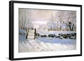 The Magpie, 1869-Claude Monet-Framed Giclee Print