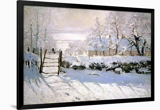 The Magpie, 1869-Claude Monet-Framed Giclee Print