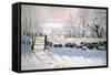 The Magpie, 1869-Claude Monet-Framed Stretched Canvas