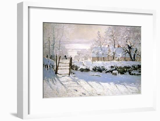 The Magpie, 1869-Claude Monet-Framed Giclee Print