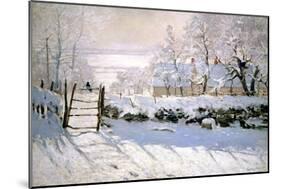 The Magpie, 1869-Claude Monet-Mounted Giclee Print