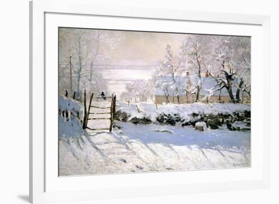 The Magpie, 1869-Claude Monet-Framed Giclee Print