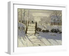 The Magpie, c.1869-Claude Monet-Framed Giclee Print