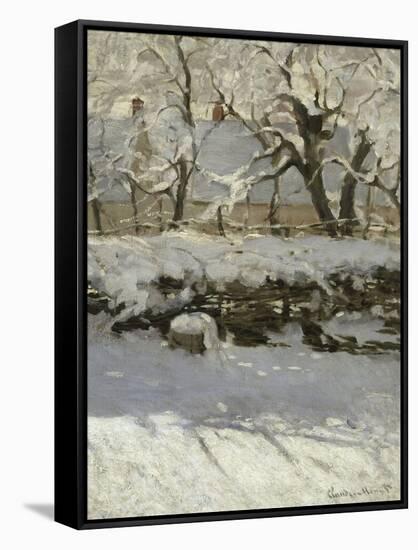 The Magpie, c.1869-Claude Monet-Framed Stretched Canvas