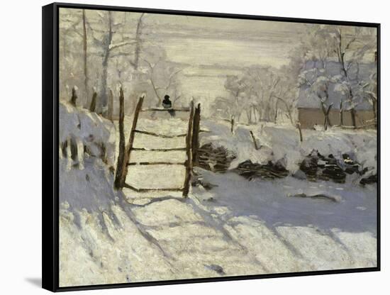 The Magpie, c.1869-Claude Monet-Framed Stretched Canvas