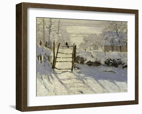 The Magpie, c.1869-Claude Monet-Framed Art Print