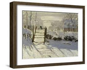 The Magpie, c.1869-Claude Monet-Framed Art Print